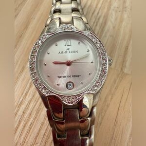 Vintage Anne Klein ladies silver tone watch NEW BATTERY